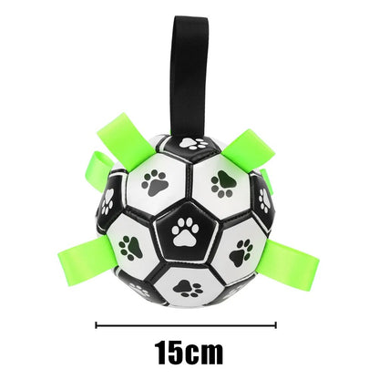 Interactive Pet Football Toys with Grab Tabs Dog Bite Chew Balls Pets Accessories Puppy Outdoor Training Soccer 15Cm