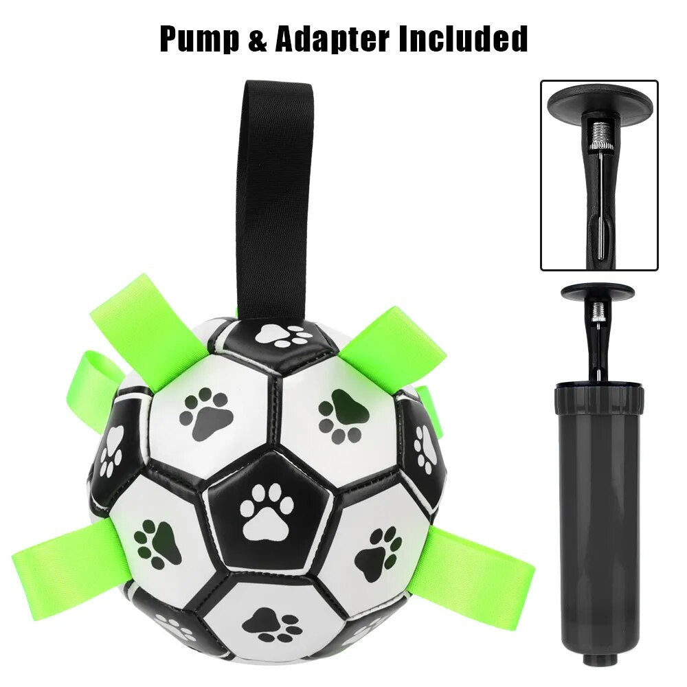 Interactive Pet Football Toys with Grab Tabs Dog Bite Chew Balls Pets Accessories Puppy Outdoor Training Soccer 15Cm