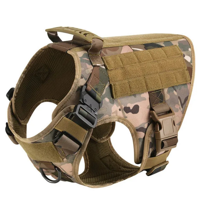 Large Dog Collar Military Dog Harness and Leash Set Pet Training Vest Tactical German Shepherd K9 Harnesses for Small Dogs