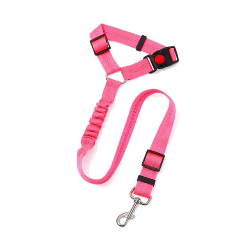 Pet Products Car Seat Belt Dog Leash with Buffer Elastic Reflective Safety Rope Leash Dog Rope