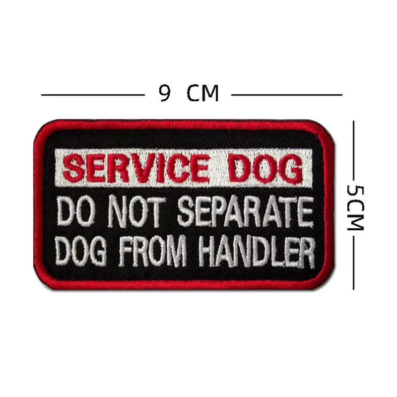 Service Dog Badge Do Not Pet Patch Pet Training Dog Strap Hook & Loop Badge Applique Backpacks Tactical Patch