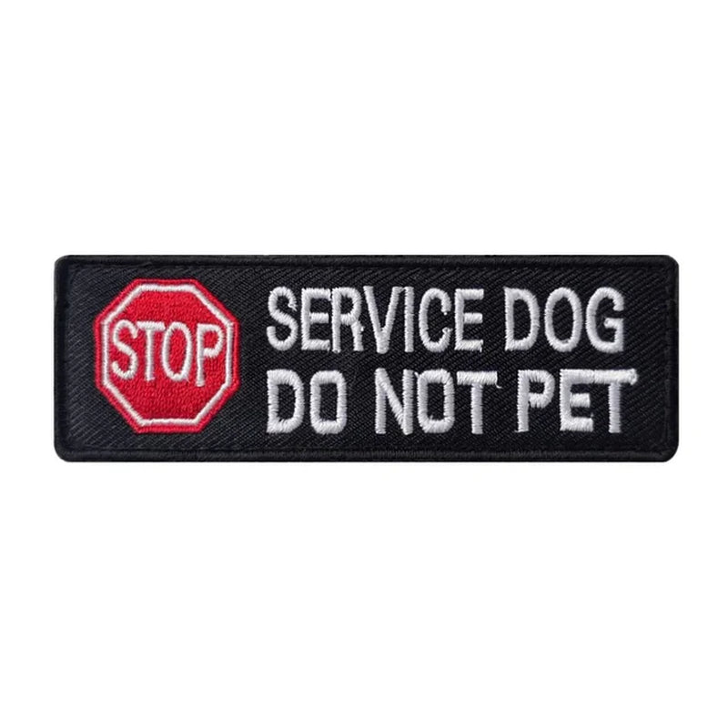 Service Dog Badge Do Not Pet Patch Pet Training Dog Strap Hook & Loop Badge Applique Backpacks Tactical Patch