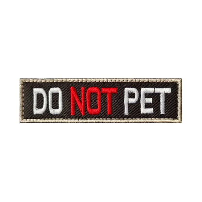 Service Dog Badge Do Not Pet Patch Pet Training Dog Strap Hook & Loop Badge Applique Backpacks Tactical Patch