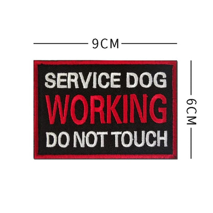 Service Dog Badge Do Not Pet Patch Pet Training Dog Strap Hook & Loop Badge Applique Backpacks Tactical Patch