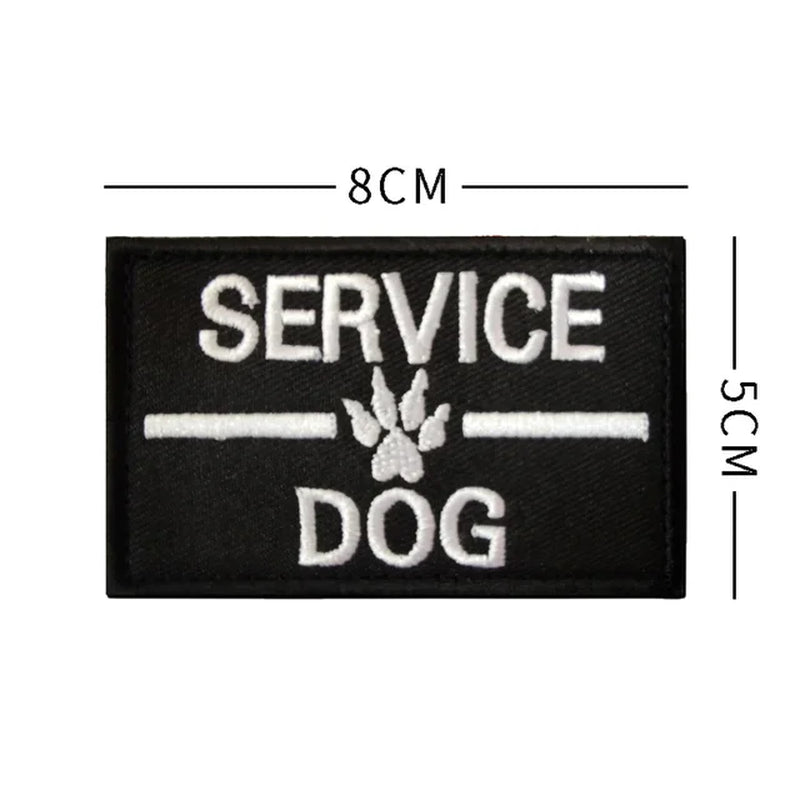 Service Dog Badge Do Not Pet Patch Pet Training Dog Strap Hook & Loop Badge Applique Backpacks Tactical Patch