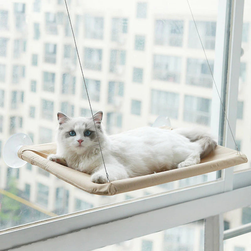 Pet Cat Hammock Hanging Cat Bed Bearing 20Kg Comfortable Cat Sunny Window Seat Mount Kitten Climbing Frame Pet Accessories