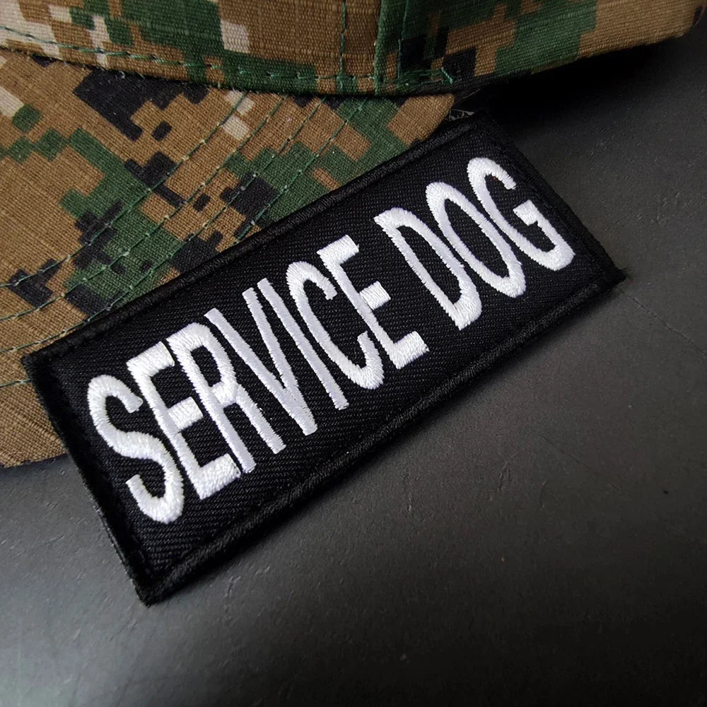 Service Dog Badge Do Not Pet Patch Pet Training Dog Strap Hook & Loop Badge Applique Backpacks Tactical Patch