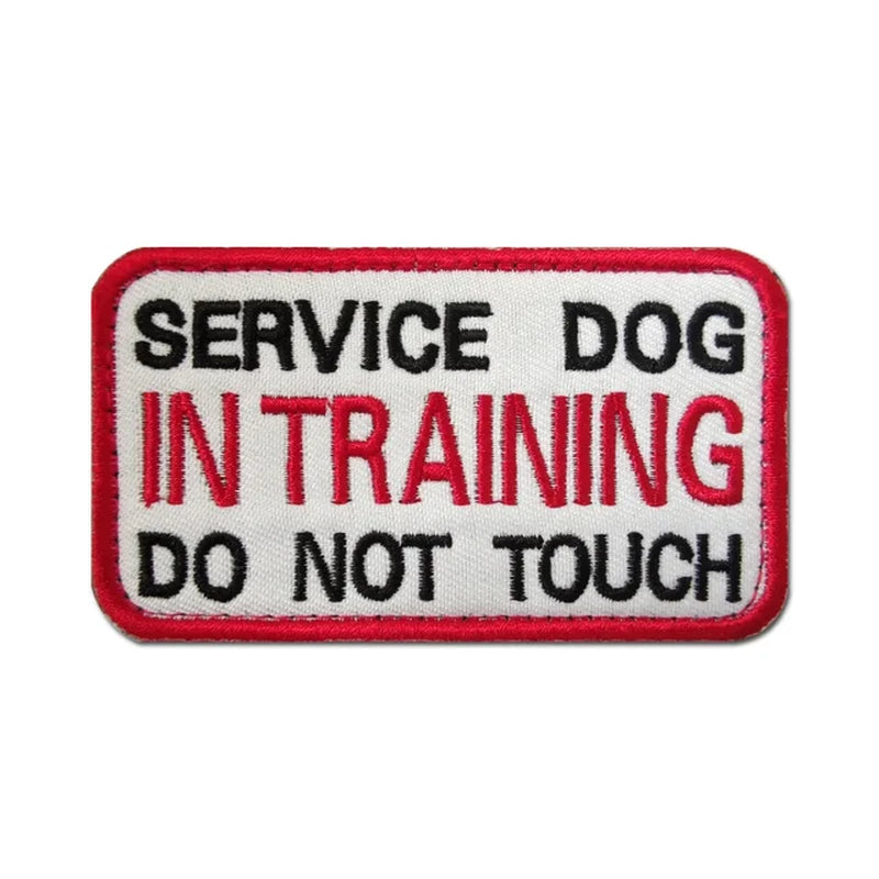 Service Dog Badge Do Not Pet Patch Pet Training Dog Strap Hook & Loop Badge Applique Backpacks Tactical Patch