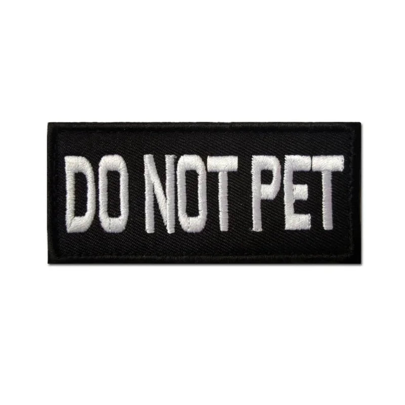 Service Dog Badge Do Not Pet Patch Pet Training Dog Strap Hook & Loop Badge Applique Backpacks Tactical Patch