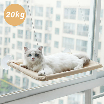 Pet Cat Hammock Hanging Cat Bed Bearing 20Kg Comfortable Cat Sunny Window Seat Mount Kitten Climbing Frame Pet Accessories